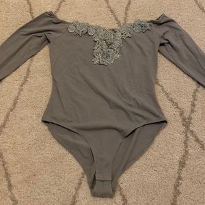 Olive Green Charlotte Russe one piece body Suit .